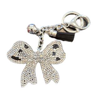 LGS Charms - Bows - Rhinestone Keychain Fashion Accessory with Tassel
