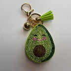 LGS Charms - Food & Drinks - Rhinestone Keychain Fashion Accessory with Tassel