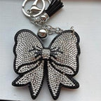 LGS Charms - Bows - Rhinestone Keychain Fashion Accessory with Tassel