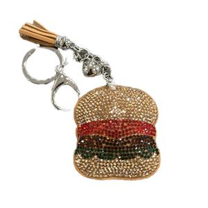 LGS Charms - Food & Drinks - Rhinestone Keychain Fashion Accessory with Tassel