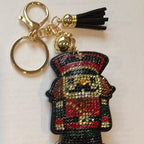 LGS Charms - Christmas - Rhinestone Keychain Fashion Accessory with Tassel