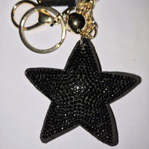LGS Charms - Stars & Initials - Rhinestone Keychain Fashion Accessory with Tassel