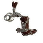 LGS Charms - Western - Rhinestone Keychain Fashion Accessory with Tassel