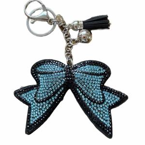 LGS Charms - Bows - Rhinestone Keychain Fashion Accessory with Tassel